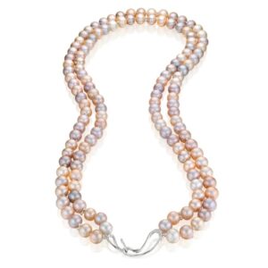 Night at the Opera Double Strand Pink Pearl Necklace