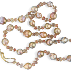 Lady of the Lake Pearl Sunstone Necklace