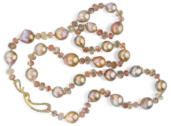 Lady of the Lake Pearl Sunstone Necklace