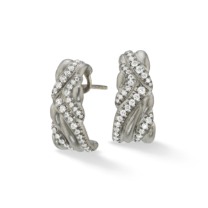 Keystone Earrings-18k White Gold - Hearts On Fire Diamonds