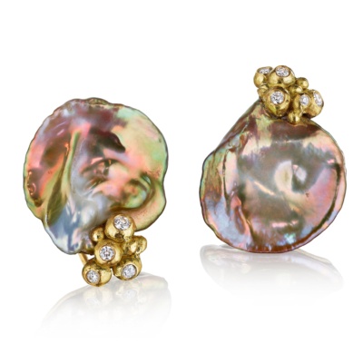 Iridescent Bubble Pearl Earrings